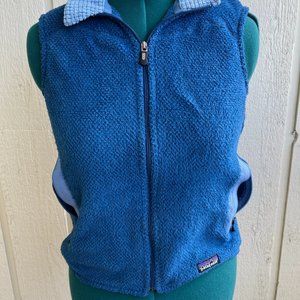 Patagonia vest, women's medium, bright blue
